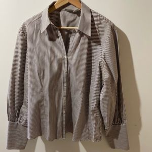 Harve Bernard Striped Button Down Shirt